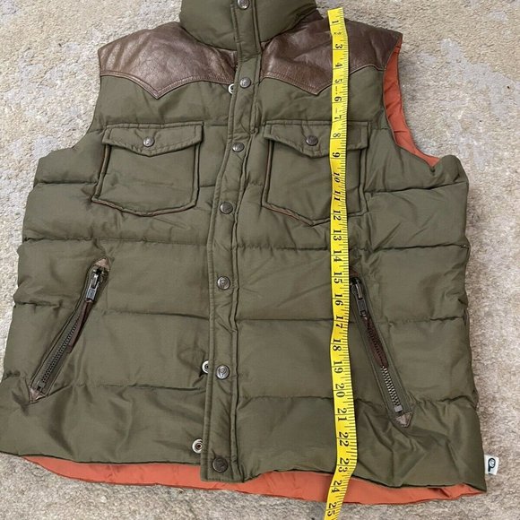 Vintage Penfield Olive Drab Stapleton Down Vest Sz S - Picture 6 of 10
